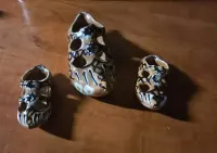 Buty buciki z prl ceramiczne ręcznie malowane polecam 3 sztuki — ujęcie 4