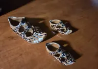 Buty buciki z prl ceramiczne ręcznie malowane polecam 3 sztuki — ujęcie 5