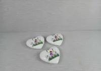 Ceramiczne serce szkliwione Lavender motyw lawendy i elfa Cena za szt — ujęcie 2