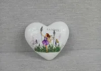 Ceramiczne serce szkliwione Lavender motyw lawendy i elfa Cena za szt — ujęcie 4