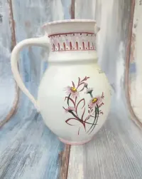 Ceramiczny dzban ręcznie malowany - vintage — ujęcie 3