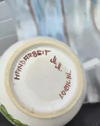 Ceramiczny dzban ręcznie malowany - vintage — ujęcie 5