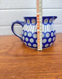 Ceramiczny Dzbanek - Bolesławiec - vintage - design - U — ujęcie 2