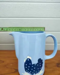 Ceramiczny Dzbanek motyw kury  - Wachstersbach - vintage - design - W — ujęcie 3