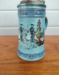 Ceramiczny Kufel Kolekcjonerski - Gerz - błękitny - design - W — ujęcie 2