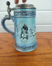Ceramiczny Kufel Kolekcjonerski - Gerz - błękitny - design - W — ujęcie 3