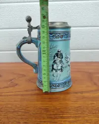 Ceramiczny Kufel Kolekcjonerski - Gerz - błękitny - design - W — ujęcie 4