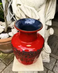 Ceramiczny wazon podłogowy, Kreutz Keramik, Fat Lava, intensywny kolor — ujęcie 3