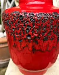 Ceramiczny wazon podłogowy, Kreutz Keramik, Fat Lava, intensywny kolor — ujęcie 4