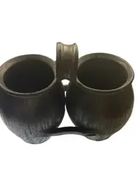 Ceramika ludowa siwaki dwojaki  wys 24 cm — ujęcie 2