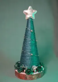 Choinka jutowa - Ozdoba Świąteczna 25cm — ujęcie 4