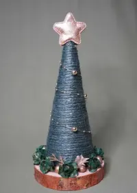 Choinka jutowa - Ozdoba Świąteczna 25cm — ujęcie 2