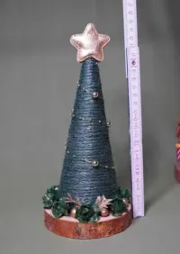 Choinka jutowa - Ozdoba Świąteczna 25cm — ujęcie 3