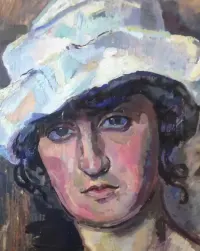 Ciekawy portret kobiety. Katarzyna Kobro? Sygnowany Strzemiński. — ujęcie 2