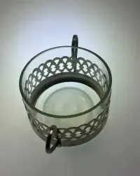 Cukiernica PRL szkło  koszyczek śred  9,4 cm — ujęcie 5