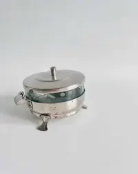 Cukiernica szklana Retro z koszyczkiem /  Cukiernica koszyczek Vintage — ujęcie 3