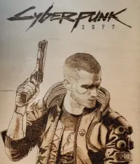 Cyberpunk 2077 grafika, Wypalone w drewnie / Pirografia — ujęcie 4