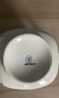 Czajnik porcelana NRD Echt Kobalt vintage – wzór kwiatowy, wys. 12 cm — ujęcie 2