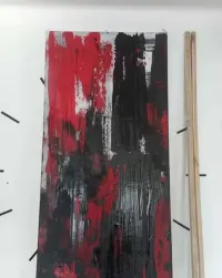 Czerwono czarna abstrakcja 140x70 — ujęcie 2