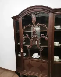 Dębowa  biblioteczka witryna  antyk  440/2023 — ujęcie 5