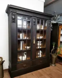 Dębowa biblioteczka witryna  antyk 774/2025 — ujęcie 2
