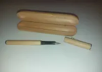 Drewniane Pióro na nabój Kulkowe + etui drewniane — ujęcie 2