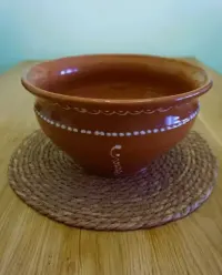 Duża donica ceramiczna Necel Kartuzy duży tulipan PRL — ujęcie 2