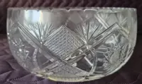 Duża misa kryształowa – Vintage PRL – Średnica 21,5 cm – Grube szkło — ujęcie 5