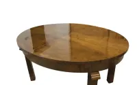 Duży, owalny stół Art - Deco w orzechu po renowacji / antyki / max 245 cm — ujęcie 3