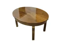 Duży, owalny stół Art - Deco w orzechu po renowacji / antyki / max 245 cm — ujęcie 4
