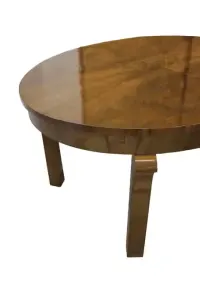 Duży, owalny stół Art - Deco w orzechu po renowacji / antyki / max 245 cm — ujęcie 5