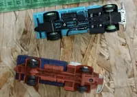 Dwa stare vintage modele ciężarówek 1:87 modele firm wiking i grell — ujęcie 5