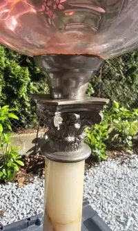 Dwie duże lampy naftowe zbiorniki 16cm — ujęcie 4