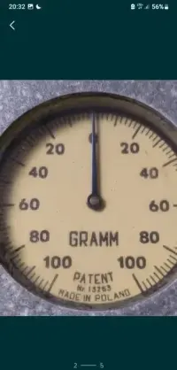 Dynamometr GRAMM do 100 g. Made in Poland PRL — ujęcie 2