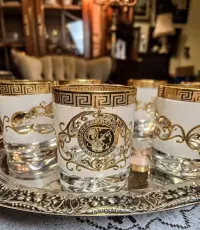 Ekskluzywny Zestaw Szklanek Ekskluzywne Złote Szklanki do Whisky Kalisz — ujęcie 2