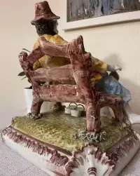 Figurka porcelanowa ceramika wielka ogromna Capodimonte Bossano 38 cm — ujęcie 2