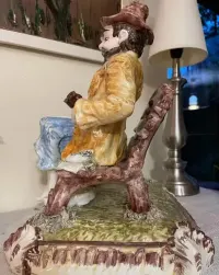 Figurka porcelanowa ceramika wielka ogromna Capodimonte Bossano 38 cm — ujęcie 3