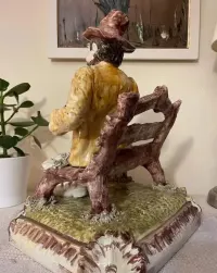 Figurka porcelanowa ceramika wielka ogromna Capodimonte Bossano 38 cm — ujęcie 4