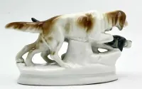 Figurka porcelanowa: „Para psów myśliwskich” Carl Scheidig Gräfenthal — ujęcie 3