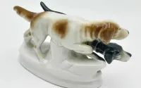 Figurka porcelanowa: „Para psów myśliwskich” Carl Scheidig Gräfenthal — ujęcie 5