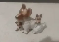 Figurka porcelanowa PRL pies z dwoma szczeniakami  Steatyt Katowice — ujęcie 3