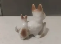 Figurka porcelanowa PRL pies z dwoma szczeniakami  Steatyt Katowice — ujęcie 5