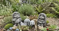 Figurki recznie robione jeż jeże ogrodowe robak ogrodowy figurki do ogrodu dekoracja ogrodowa — ujęcie 5