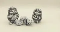 Figurki recznie robione jeż jeże ogrodowe robak ogrodowy figurki do ogrodu dekoracja ogrodowa — ujęcie 4