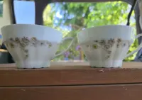 Filiżanka filiżanki Bogucice porcelana PRL vintage shabby chic kwiaty — ujęcie 2