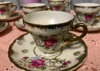 Filiżanki -  stara porcelana - 6 sztuk — ujęcie 2
