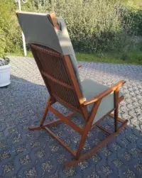 Fotel bujany retro Selman NRD połowa lat 50-tych z litego drewna — ujęcie 4