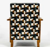 Fotel Modernizm / Ar Deco Lata 60 te Sygnatura 1962 Rok Po Renowacji — ujęcie 2