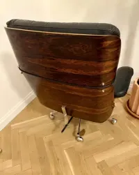 Fotel skórzany Martin Stoll, vintage , mid century — ujęcie 2