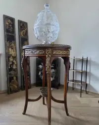 Francuski Stolik Gueridon ok. 1900 Pałacowy Sygnowany Postument 88cm — ujęcie 4